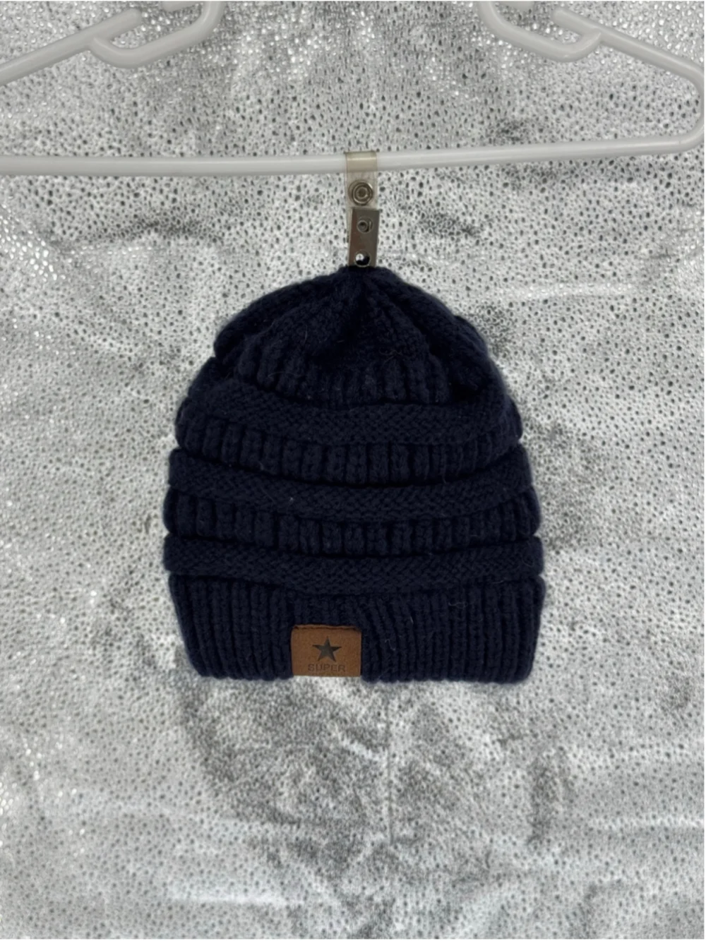 Kids Unbranded Black Grey and NavyKnit Beanie Hats One Size three pack